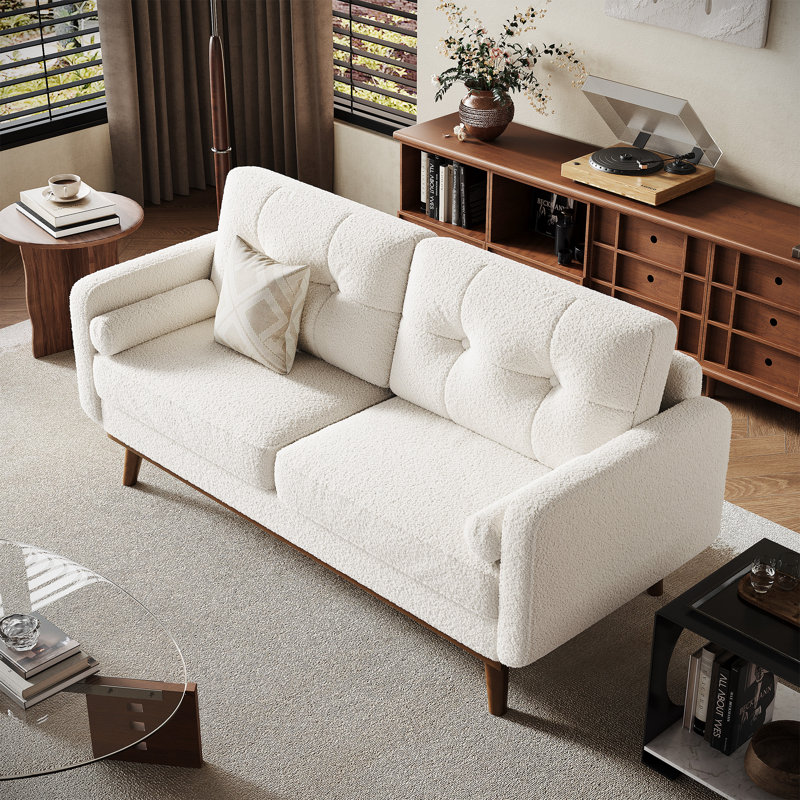 Canapé 65 po Boucle, Blanc