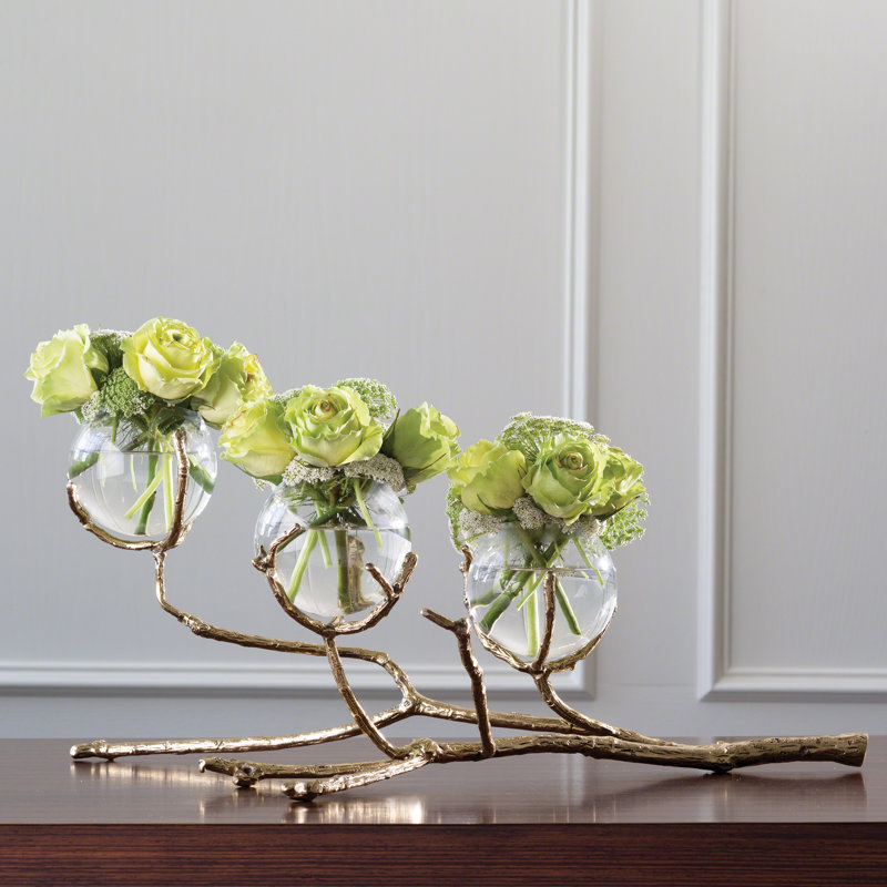 Twig 3 Vessel Large Vase, Brass