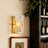 True 1-Light Dimmable Gold Rectangle Bathroom Vanity Light with Cloud Textured Glass Shade