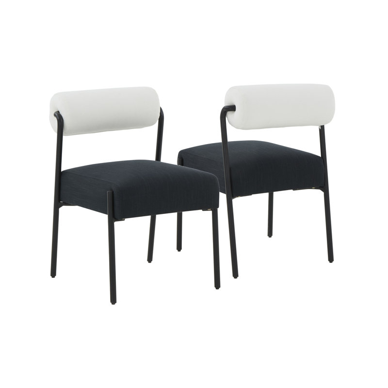 Chaise d'appoint Grete, Noir, Noir / blanc