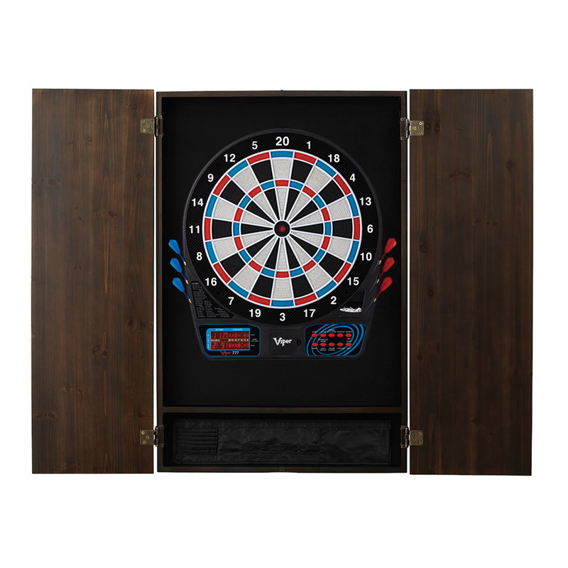 Armoire de jeu de fléchettes Viper Metropolitan Espresso Soft Tip et cible électronique Viper 777