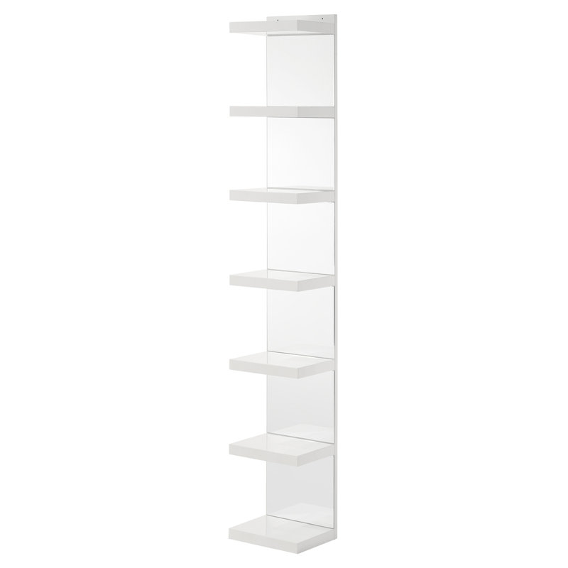 1pc Glam White Open Shelving Rack