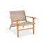 Chaise longue de patio en bois massif avec repose-pieds-265264573