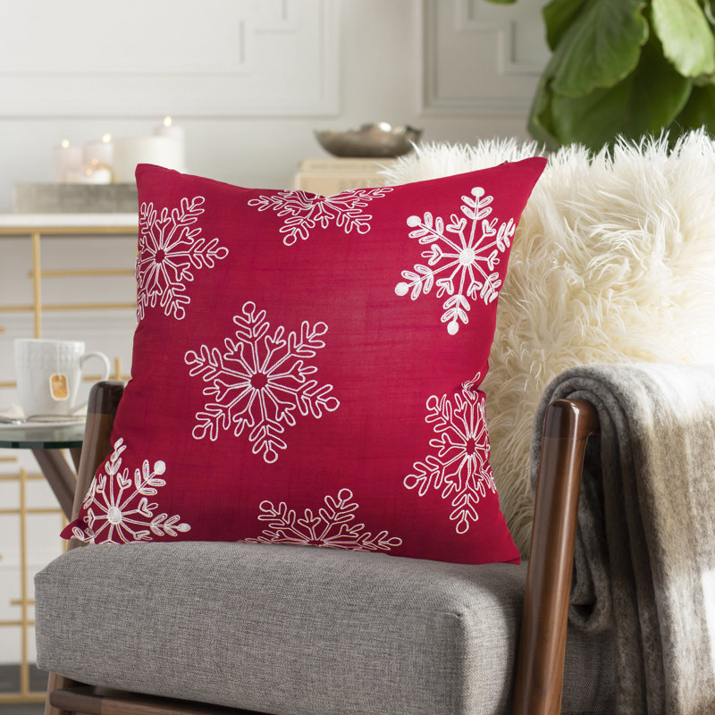 Embroidered Throw Pillow, Pillow Cover Only - No Insert