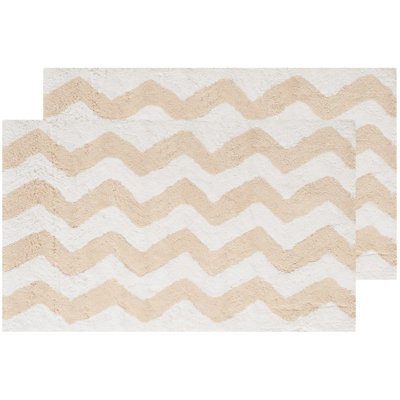 Tapis blé/blanc touffeté à la main Wadley