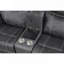 Causeuse à mouvement électrique en microfibre gris foncé avec mouvement USB