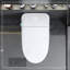 Toilette intelligente de luxe avec siège de bidet intégré, siège de toilette ouvert / fermé intelligent, capteur de pied, affichage à DEL, veilleuse, eau chaude et sécheuse, blanc