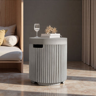 Table de couverture de réservoir de propane ronde extérieure avec conception cannelée verticale, cachette de réservoir de propane MGO pour réservoir de gaz de 20
