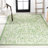 Massimo Bohemian Medallion Textured Weave Cream/Green Indoor/Outdoor Rug-1350267117