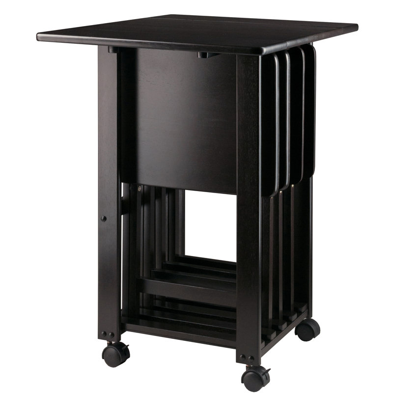 Adreanne Tray Table Set, Black