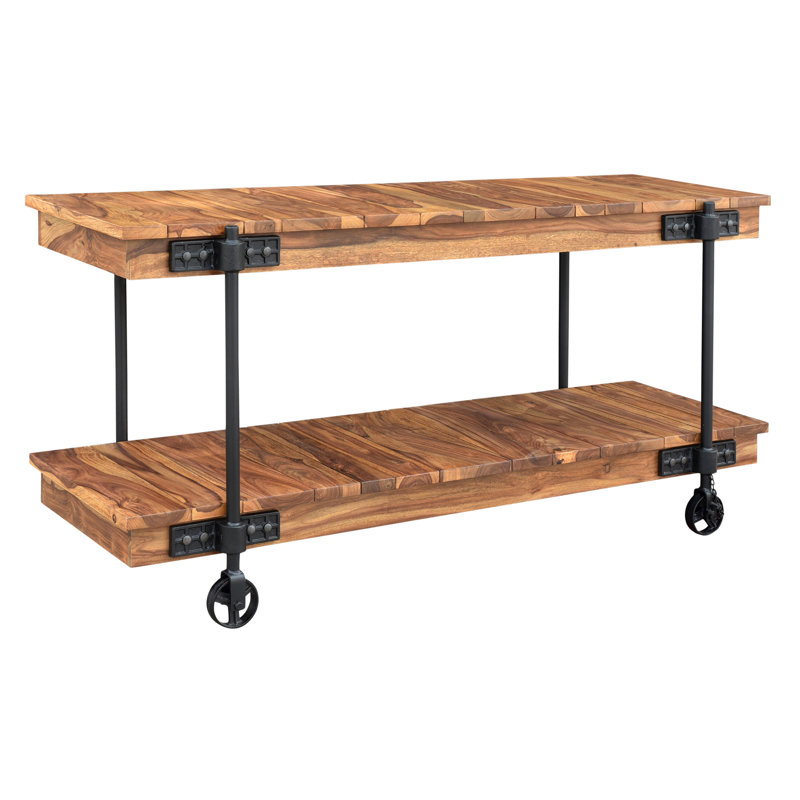 Catrell 63'' Solid Wood Top Console Table