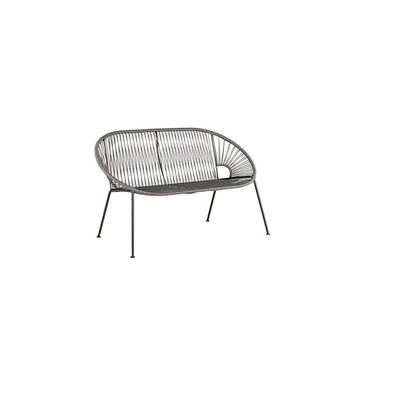  Ensemble de 4 causeuses d'extérieur Solara, gris