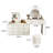 43.31"Cream-colored white sideboard-style makeup table with a mirror