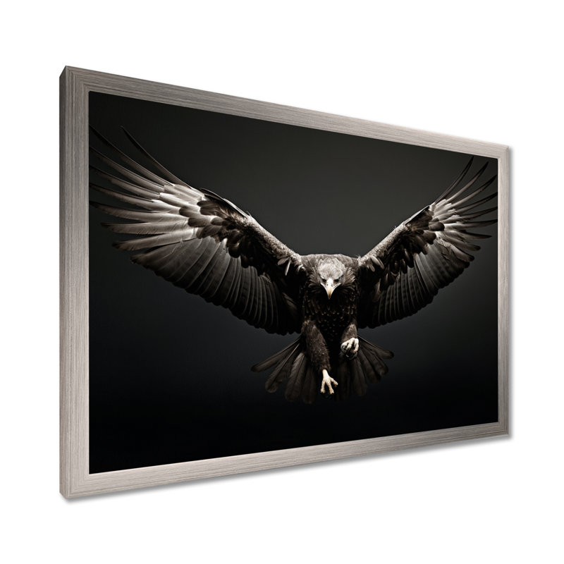 «Bold Eagle Power Hunter II», impressions encadrées, H 30 po x l 40 po x P 1,5 po, Cadre simple argenté