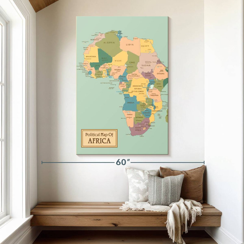 Afrique politique Aliaz, H 51 po x l 34 po