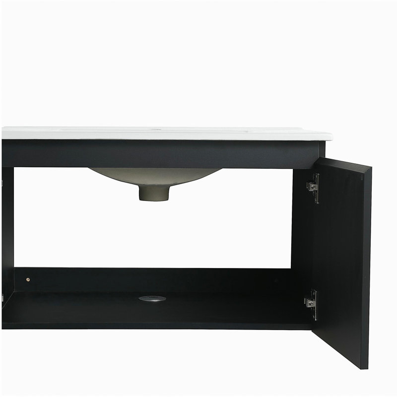 30'' Floating Wall-Mounted Bathroom Vanity With Ceramics Sink & Soft-Close Cabinet Door