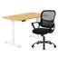 Ensemble de bureau à domicile et de chaise, bureau debout réglable moderne avec chaise ergonomique en filet-1384887377