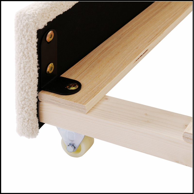 Lit de jour rembourré avec accoudoirs de rangement, lit gigogne et système audio Bluetooth intégré pour un confort moderne