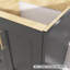 Base de meuble-lavabo double en bois massif 72 po seulement-92728336