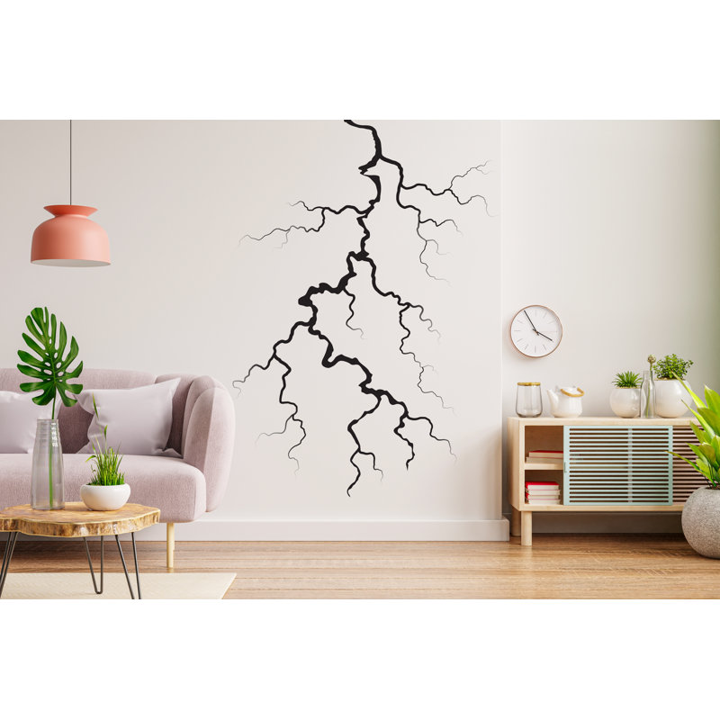 Autocollants décoratifs éclair Lightning Bolt, décorations murales, coup de foudre, décorations murales en vinyle, tempête, 385LU