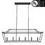 6 - Light Kitchen Steel Dimmable Rectangle Chandelier, UL Certified-1830333801
