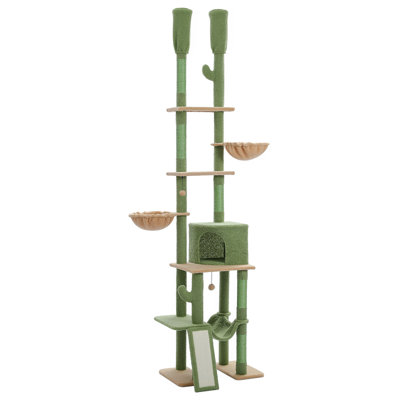 Adjustable Cactus 7 Tiers Floor to Ceiling Cat Tower