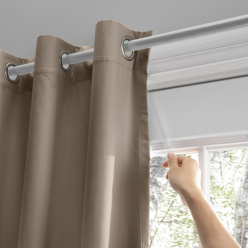 Helgha Blackout Curtain Single Panel, Mushroom