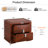 Orion Mid-Century Modern Wood Nightstand With Diamond-Pattern Drawers And Silver Accents-116484474-123040035