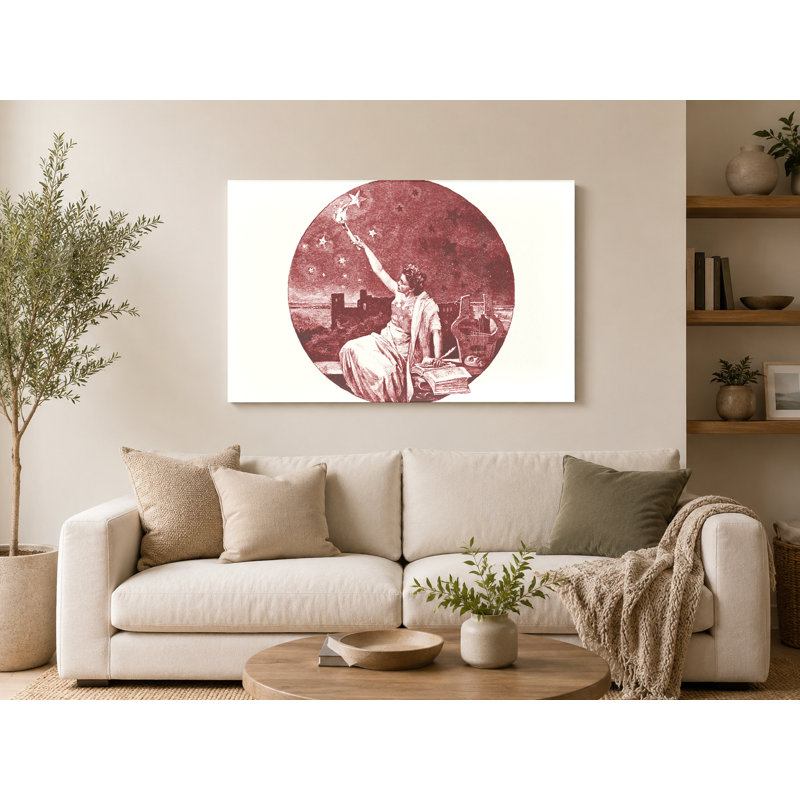 «Muse with Stars and Lyre», art mural sur toile, 14" W x 11" H