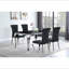 Chaises d'appoint noires rembourrées (ensemble de 4)-136610343