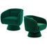 Nailhead Swivel Barrel Chair,Set of 2