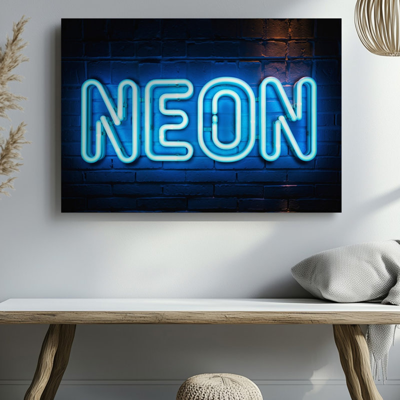 Reproduction d'art sur toile, "Neon", H 16 po x l 20 po