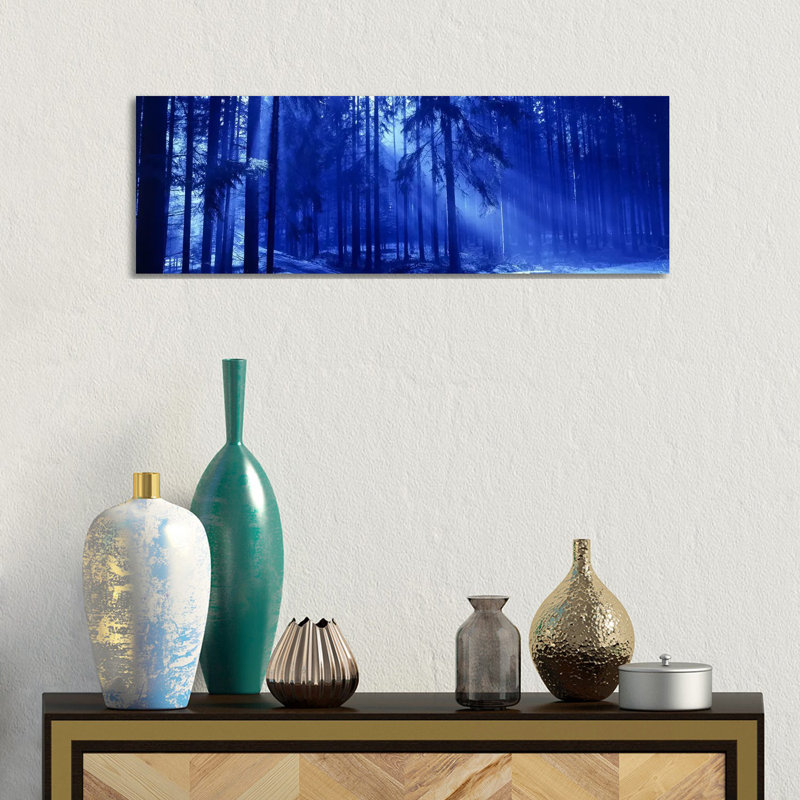 Trees Titisee Germany - Wrapped Canvas Panoramic Print, 30.48 cm H x 91.44 cm W x 1.91 cm D