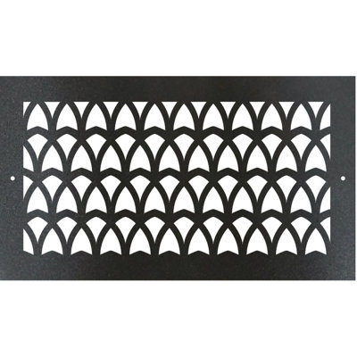 Metal Screw-in Floor Register. Duct Opening 4x12 (overall 6x14) - Heavenly Arches Design