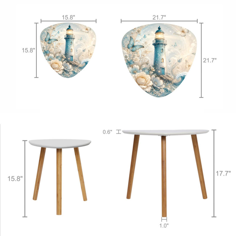 Ensemble de 2 tables d'appoint Triangle