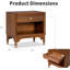Table de chevet 1 pièce avec port USB, tiroir à queue d'aronde anglaise, pieds dorés, meubles de chambre à coucher finition noyer | Idée de cadeau