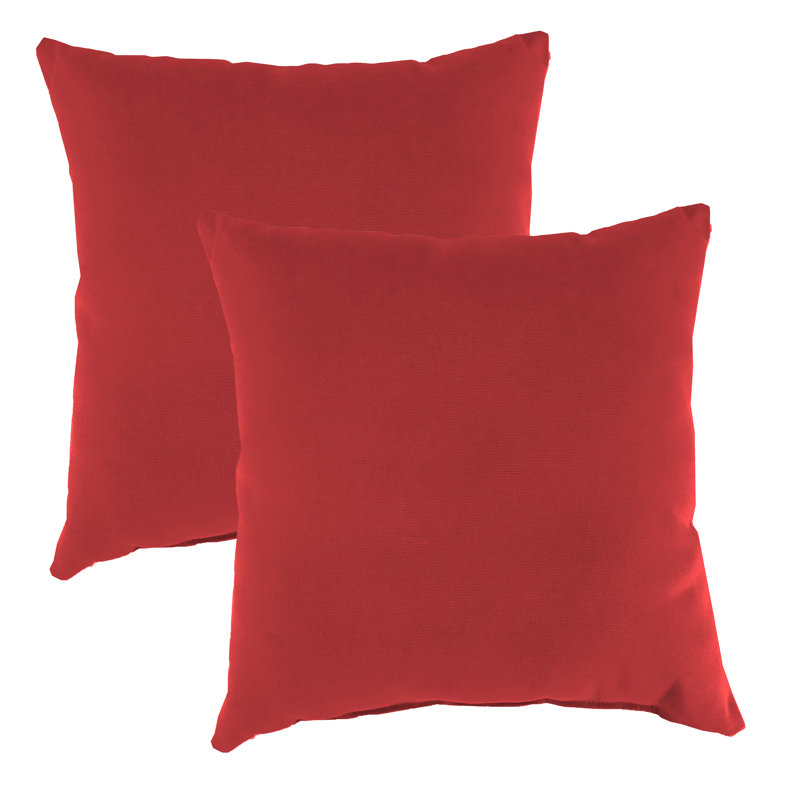 16" x 16" Outdoor Throw Pillow (Set of 2), Rouge