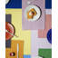 Rhombe Color Cotton Herringbone Rectangle Placemat-318320105