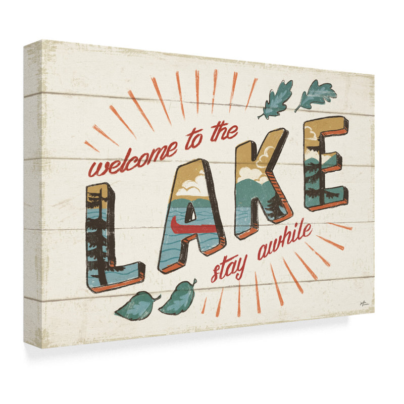 Art mural sur toile tendue - Janelle Penner «Vintage Lake I», décoration murale pour le salon, la chambre à coucher ou le bureau - 22 x 32