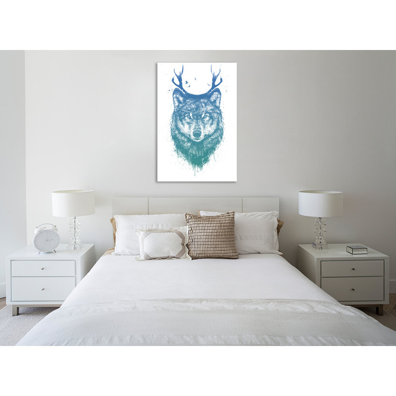 «Deer Wolf», toile tendue par Balazs Solti, H 42 po x l 28 po x P 1,5 po