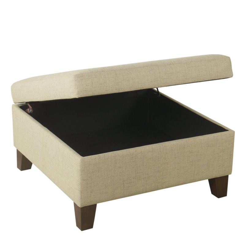 Grand repose-pieds avec rangement Latitude, Brun clair