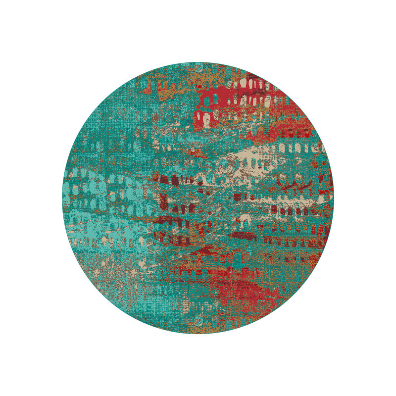 Belgrade Abstract Indoor Rug, Round 8'