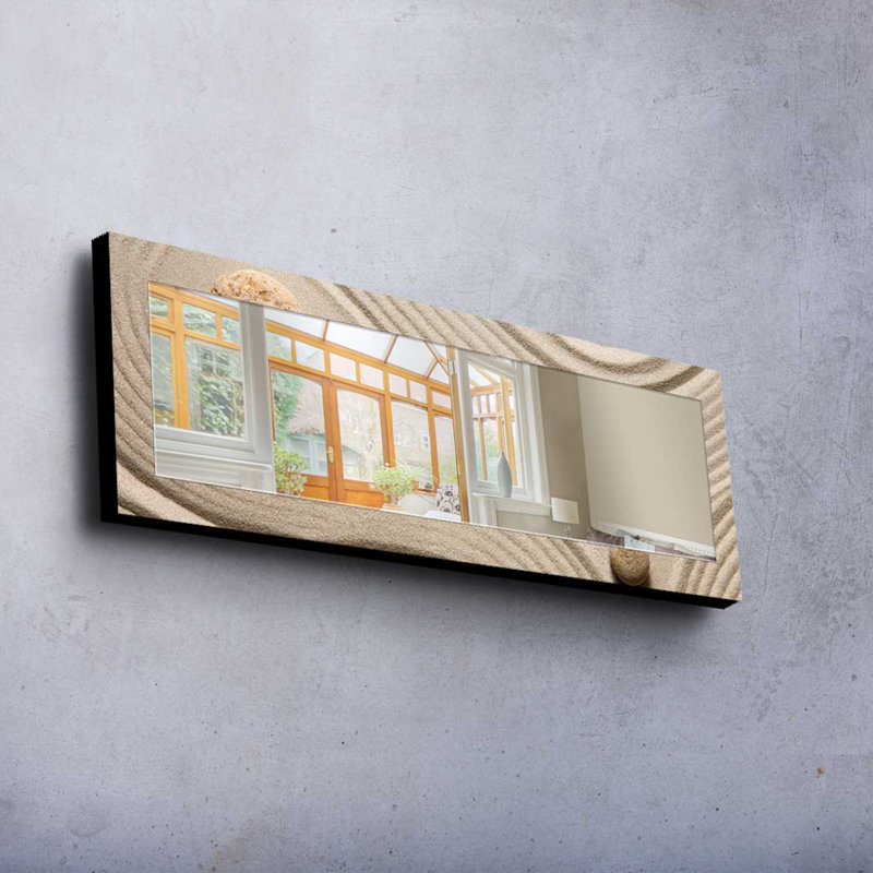 Élégant miroir décoratif avec cadre 100% bois de pin, 15,7 po x 47,2 po | Miroir en verre véritable (épaisseur: 0,2 pouce) | Peinture sur tissu élégante | Idéal pour le salon, la chambre à coucher et le vestibule