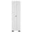 Lake Broom Cabinet Slim-Design Storage Solution With Inner Shelves And Side Broom Hangers White