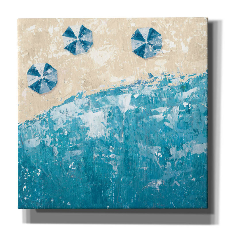 «Beach Days Blue» par Sarah Adams, H 18 po x l 18 po