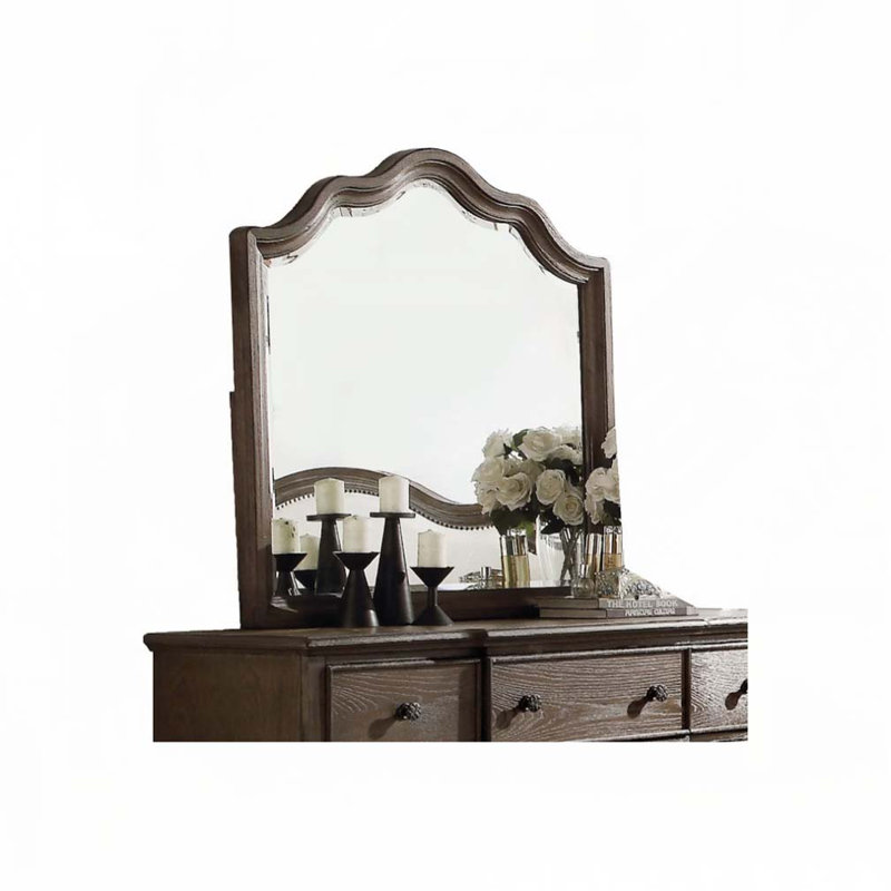 Miroir à finition chêne
