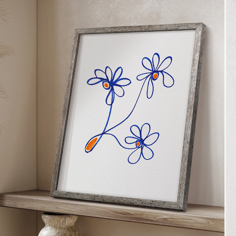 Reproduction encadrée «Wobbler Blooms III» - bois massif, H 11 po x l 9 po