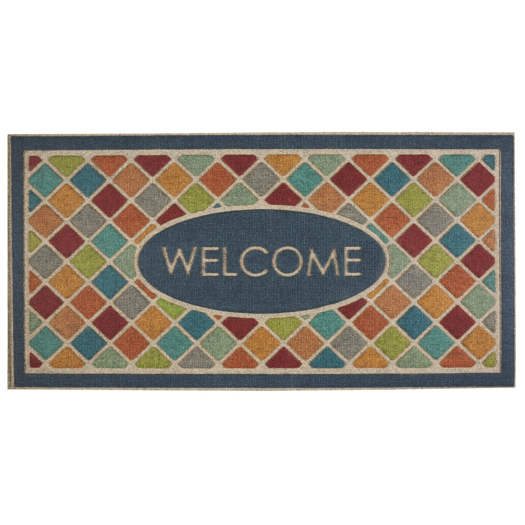 Ramonita Welcome Tile Recycled Rubber All Weather Outdoor Door Mat Winston Porter 