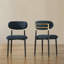 Chaise d'appoint rembourrée avec structure en métal-1775727503