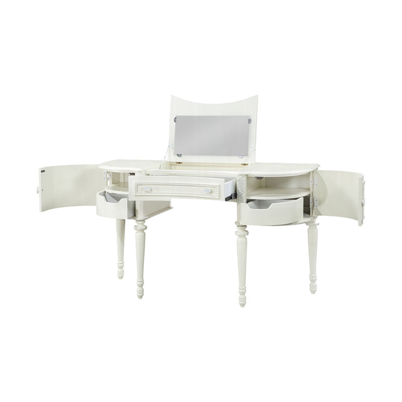 BUREAU VANITY 52,4 "AVEC MIROIR, IVOIRE